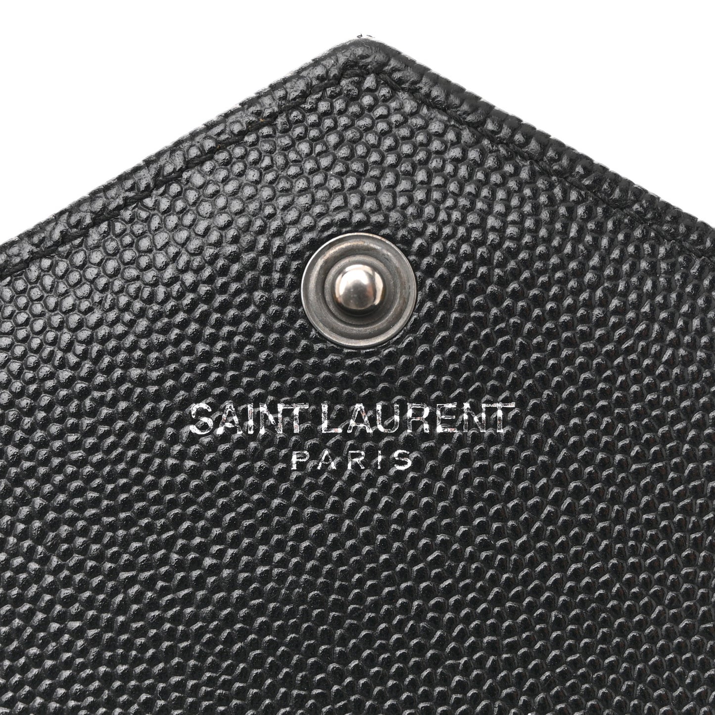 Grain De Poudre Matelasse Chevron Monogram Monochrome Chain Wallet Black