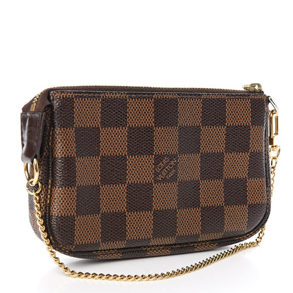 Louis Vuitton Damier Ebene Complice Trunks and Bags Mini Pochette Accessories Red 3 of 10