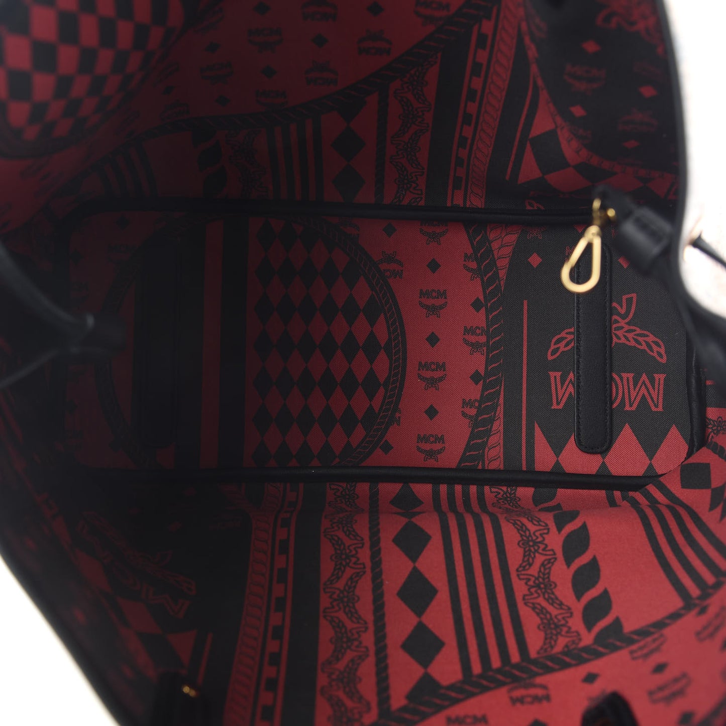 Visetos Medium Reversible Shopping Tote Cognac Black