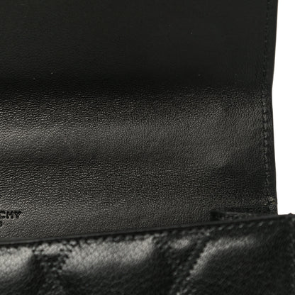 Givenchy Goatskin Quilted GV3 Strap Wallet Black 9 of 10