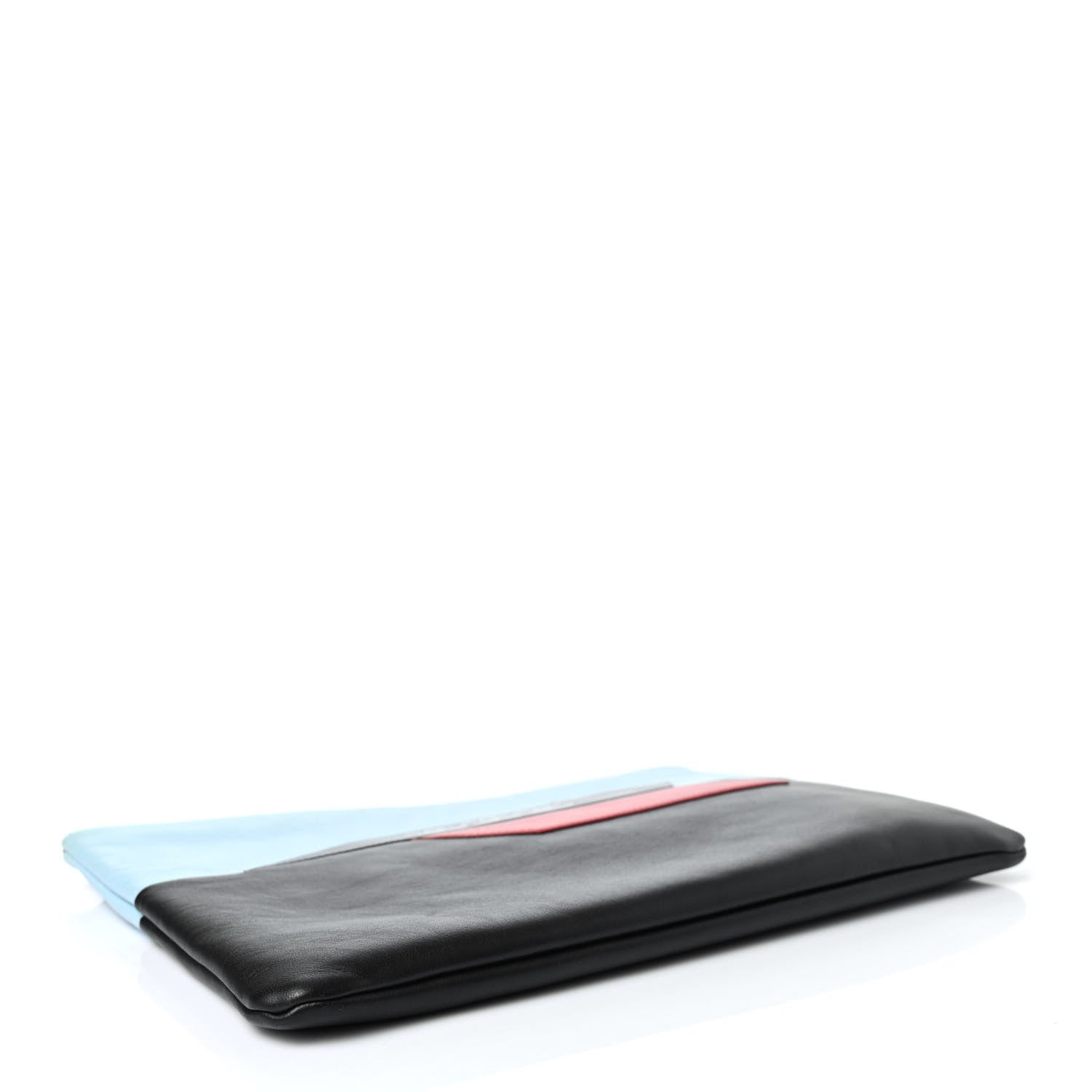 Chanel Lambskin Airlines Pouch Blue Black Red 3 of 4