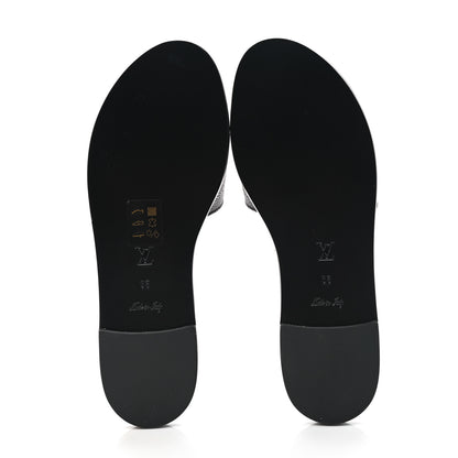 Louis Vuitton Patent Monogram Lock It Flat Mules 38 5 of 9