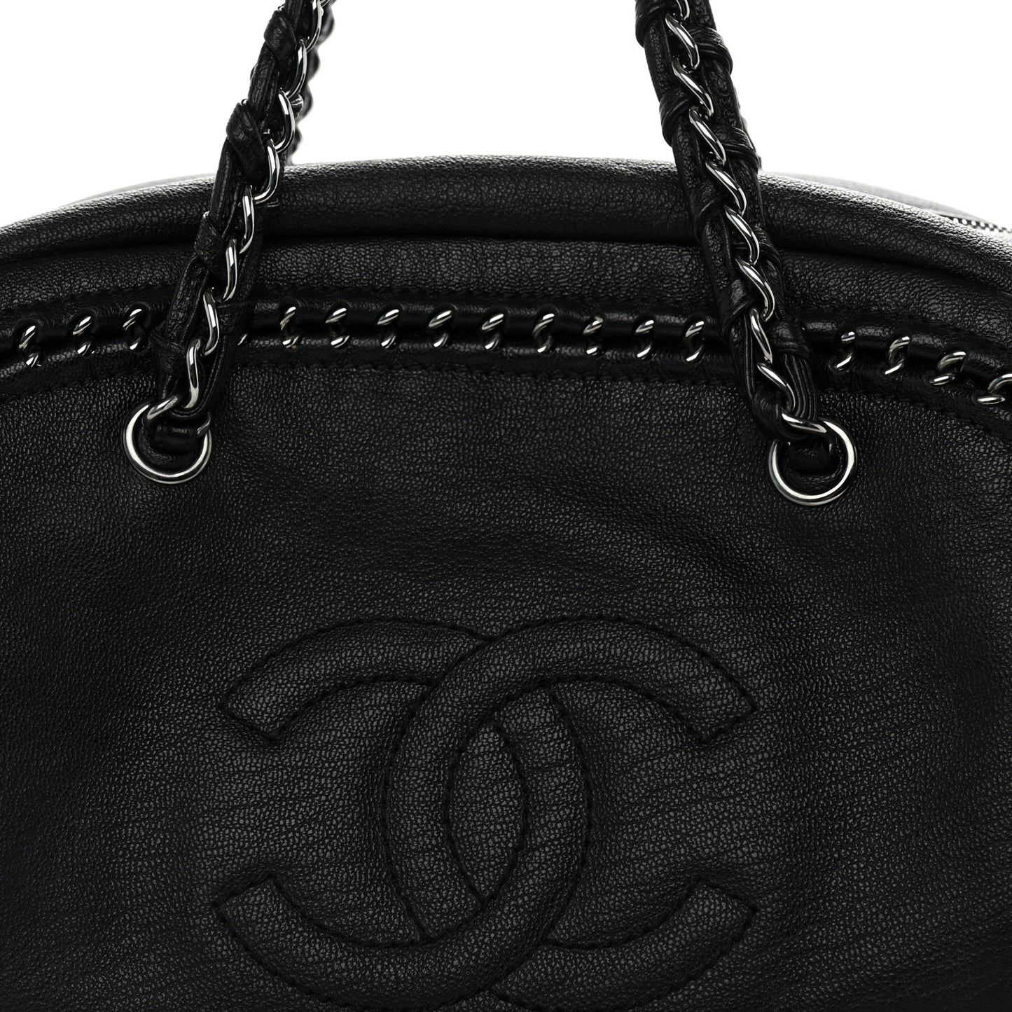 Deerskin Luxe Large Bowler Black