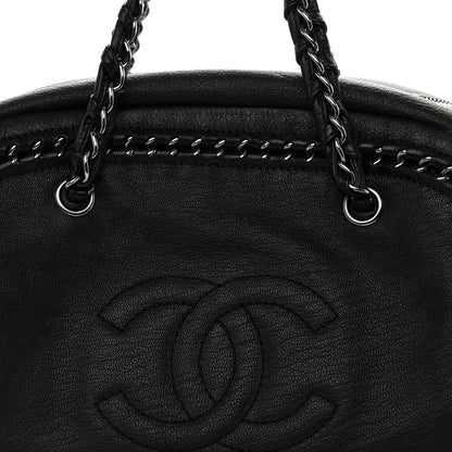 Chanel Deerskin Luxe Large Bowler Black 8 of 10