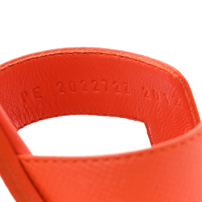 Hermes Epsom Oran Sandals 37.5 Orange Poppy 8 of 13