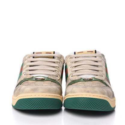 Gucci GG Monogram Nubuck Web Mens Screener Sneakers 7.5 New Sand Dusty Milk Vintage Green 2 of 10