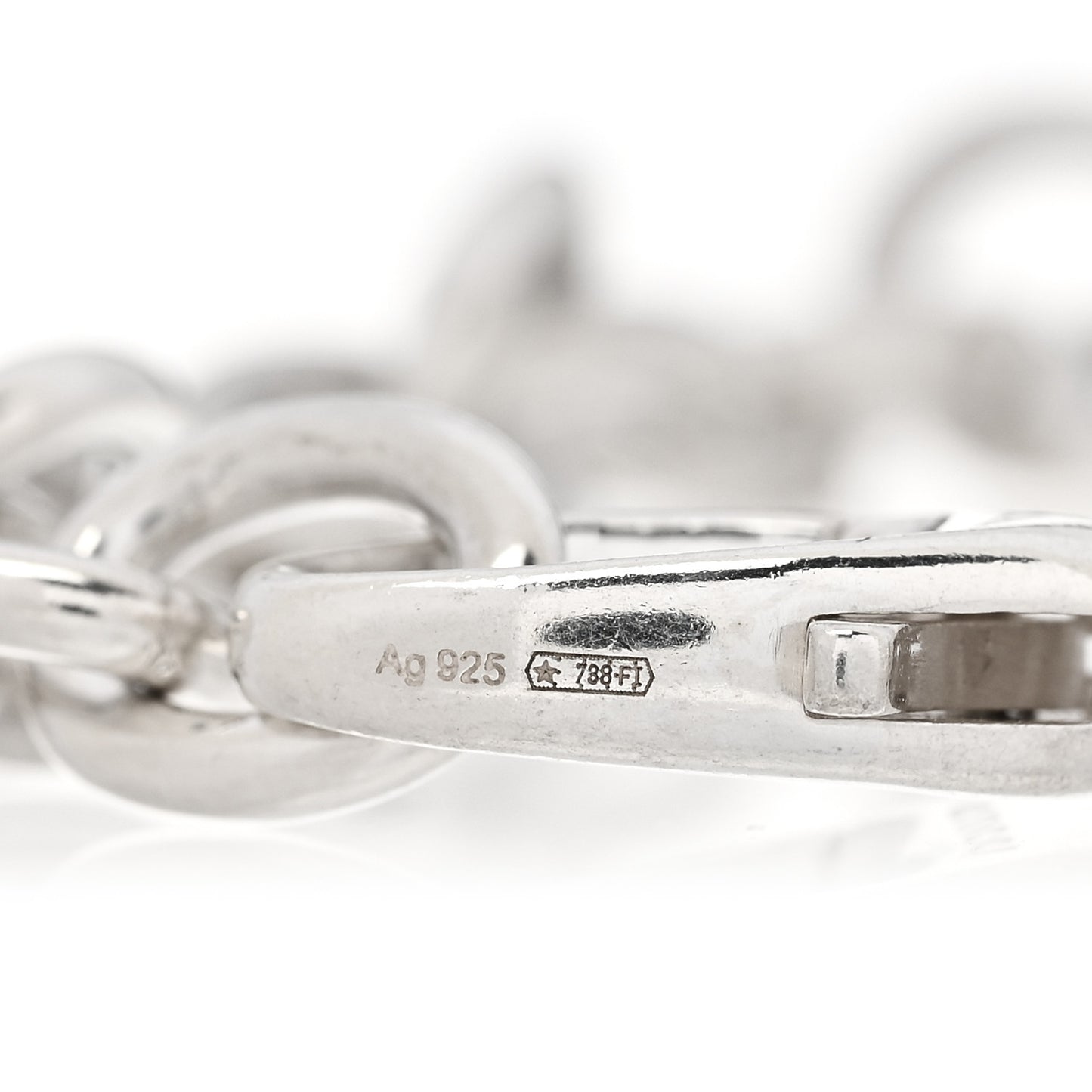 Sterling Silver G Heart Charm Link Bracelet