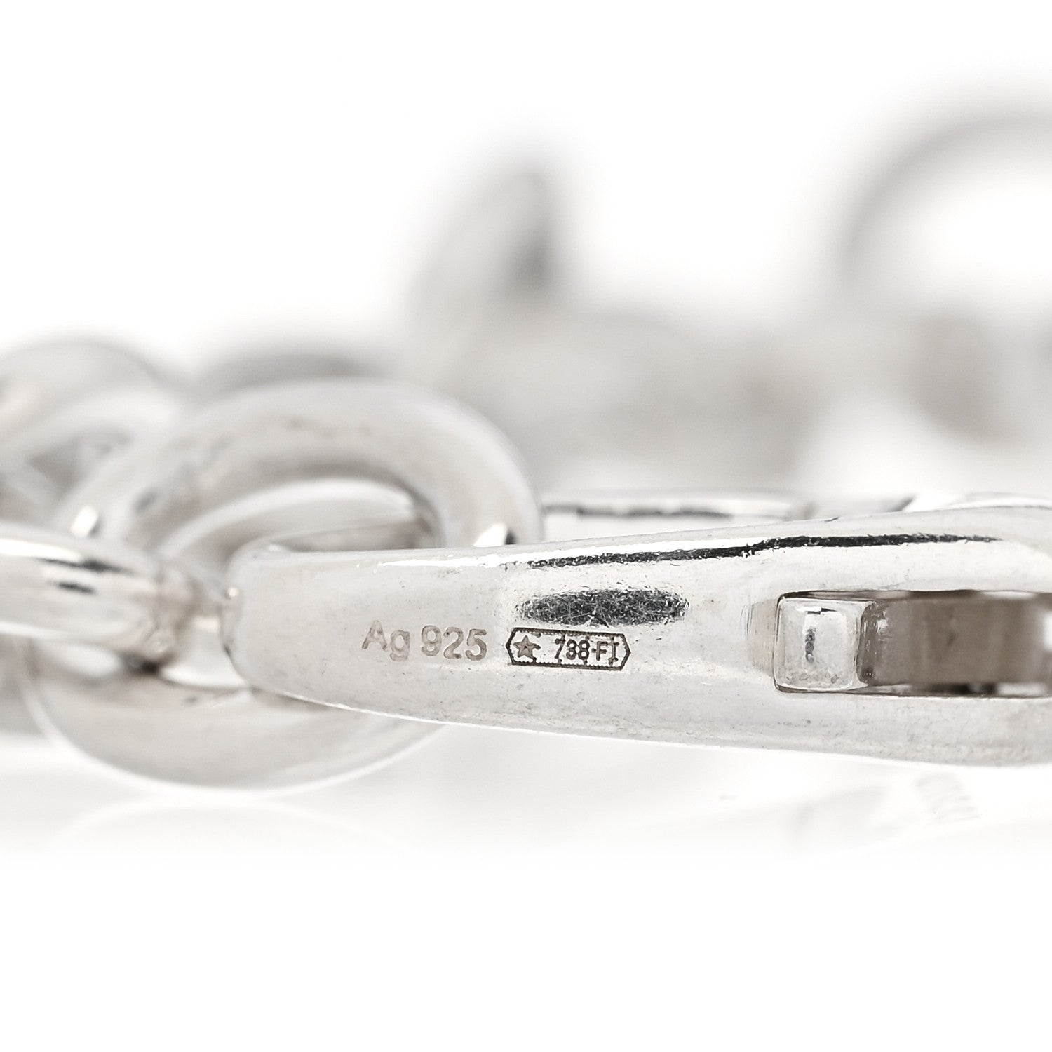 Gucci Sterling Silver G Heart Charm Link Bracelet 4 of 6