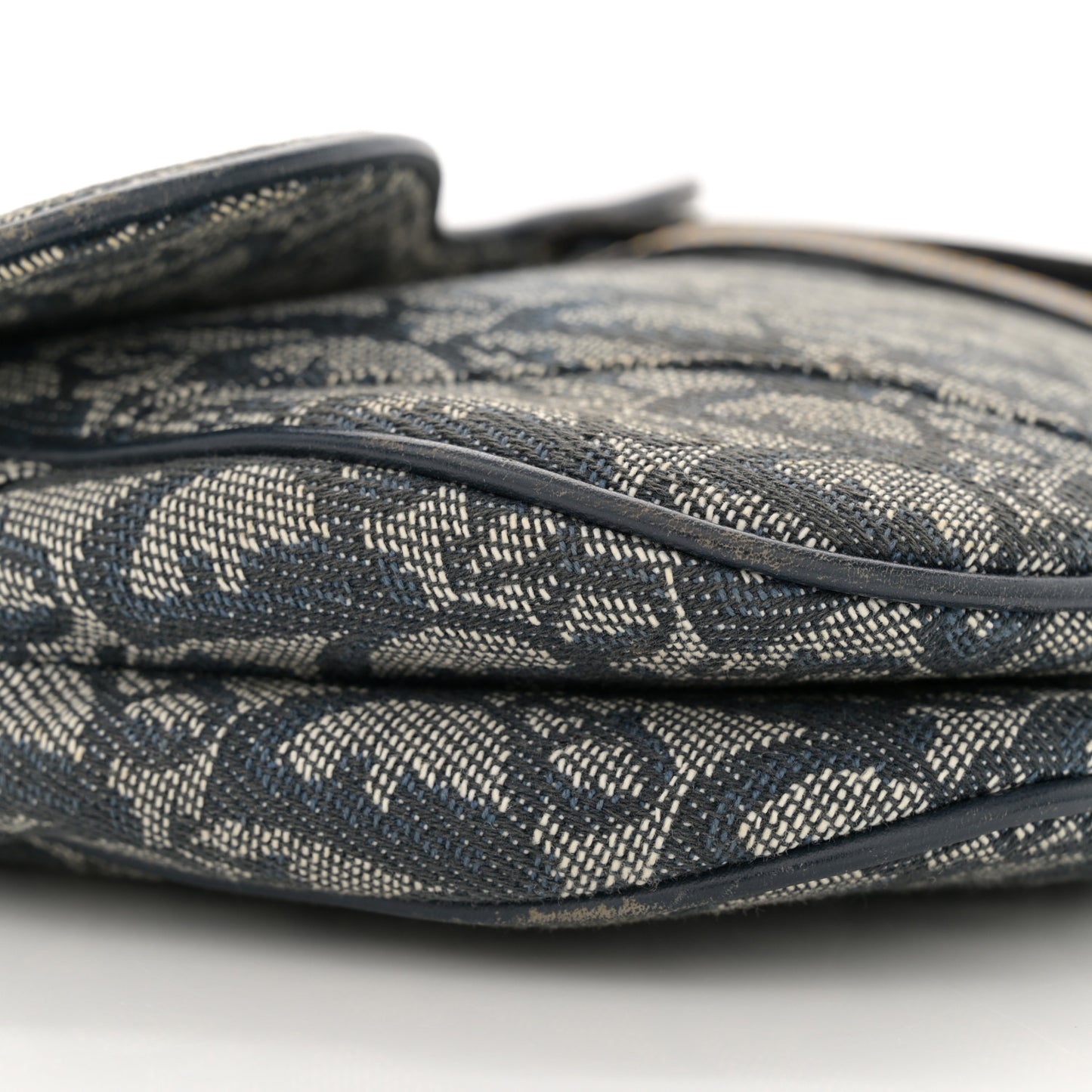 Monogram Double Saddle Bag Navy Blue