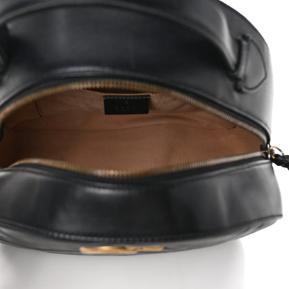 Gucci Calfskin Matelasse GG Marmont Dome Backpack Black 5 of 9