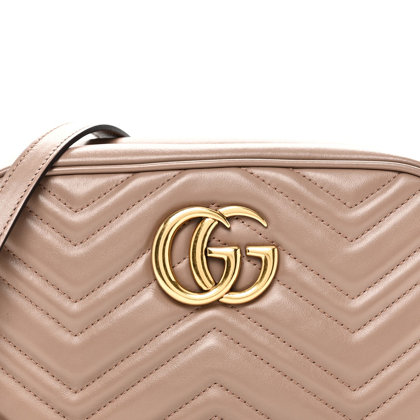 Calfskin Matelasse Small GG Marmont Chain Shoulder Bag Porcelain Rose