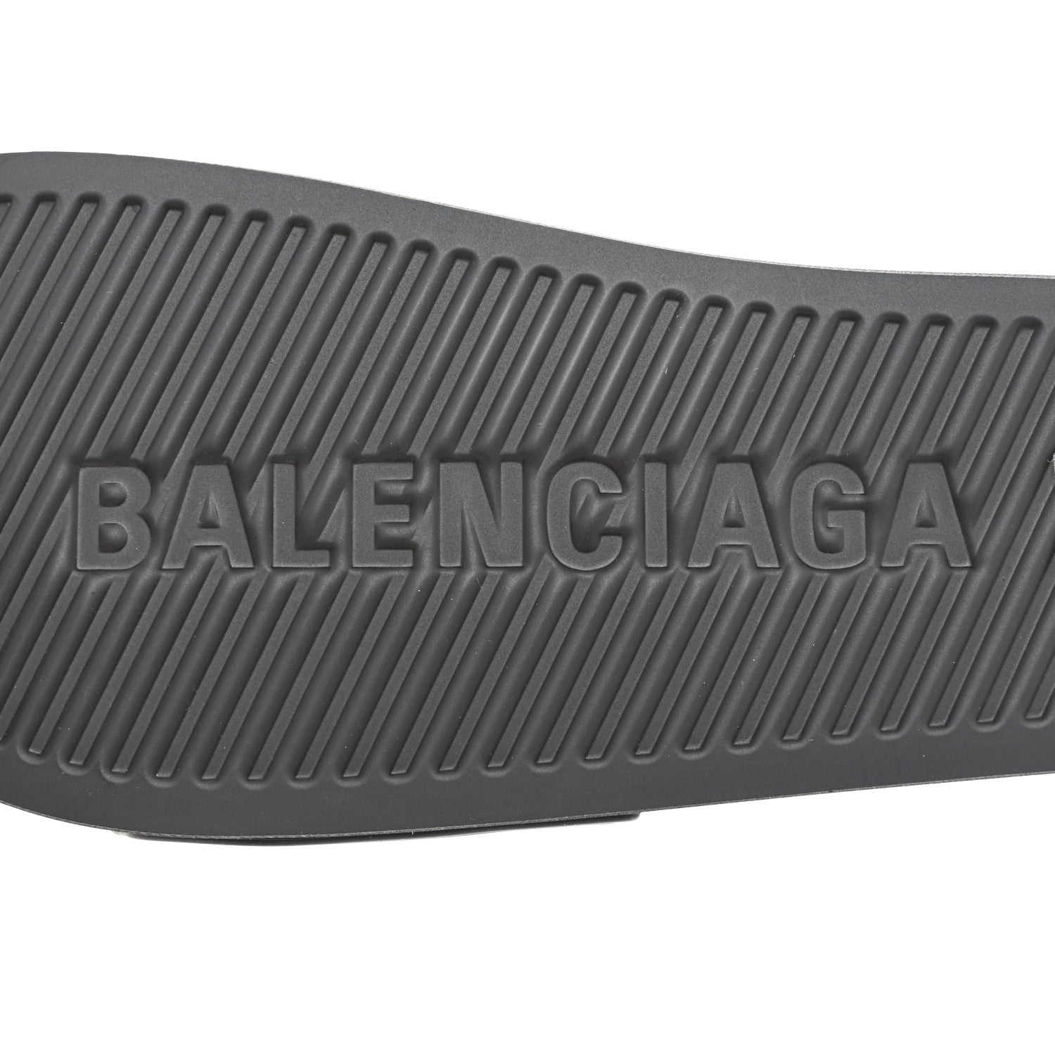 Balenciaga Rubber Paris Logo Womens Slide Sandals 39 Black 6 of 8