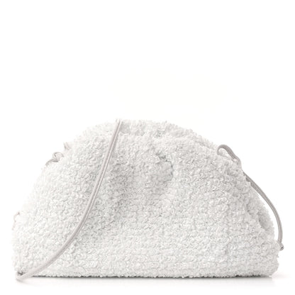 Bottega Veneta Boucle Curly Raffia The Mini Pouch White Chalk 1 of 7