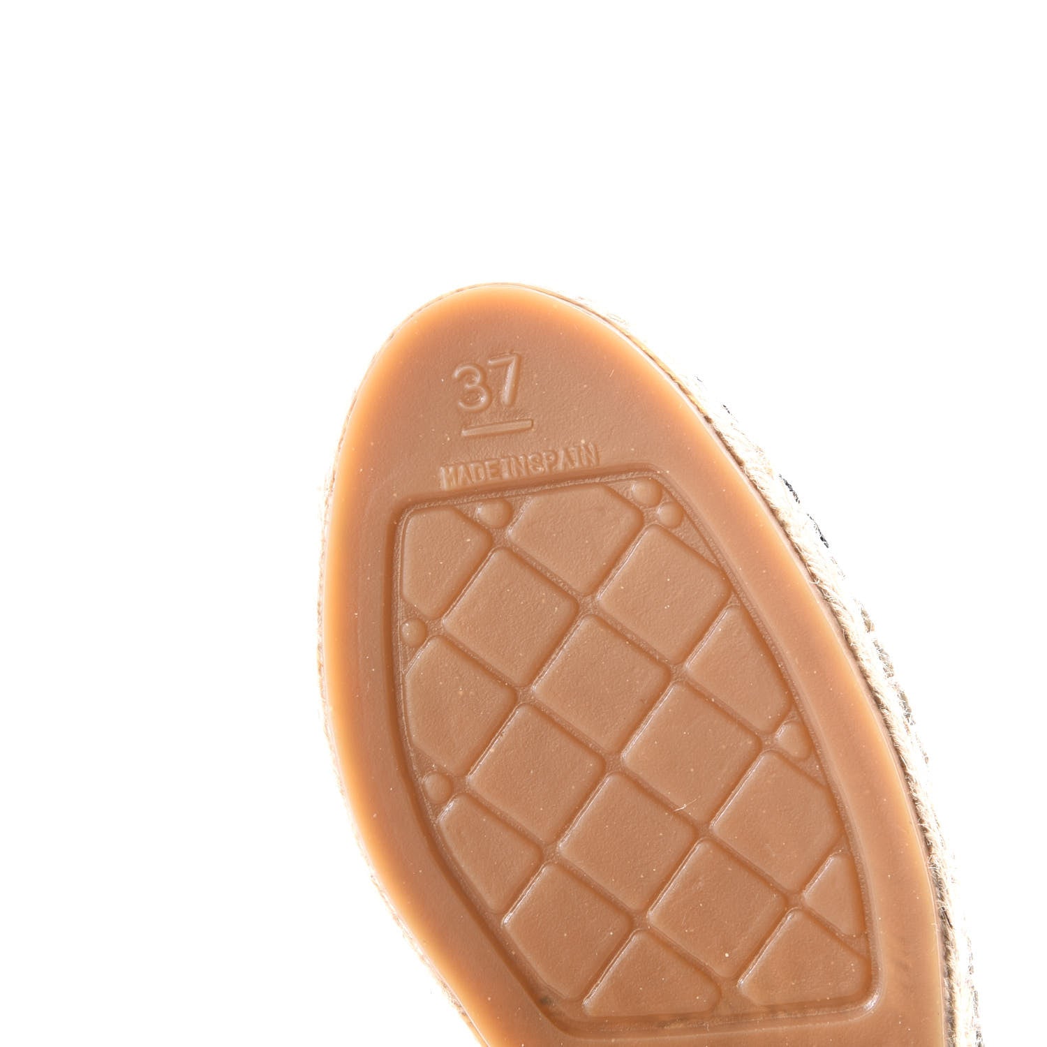 Chanel Linen CC Espadrilles 37 Beige Black 6 of 9