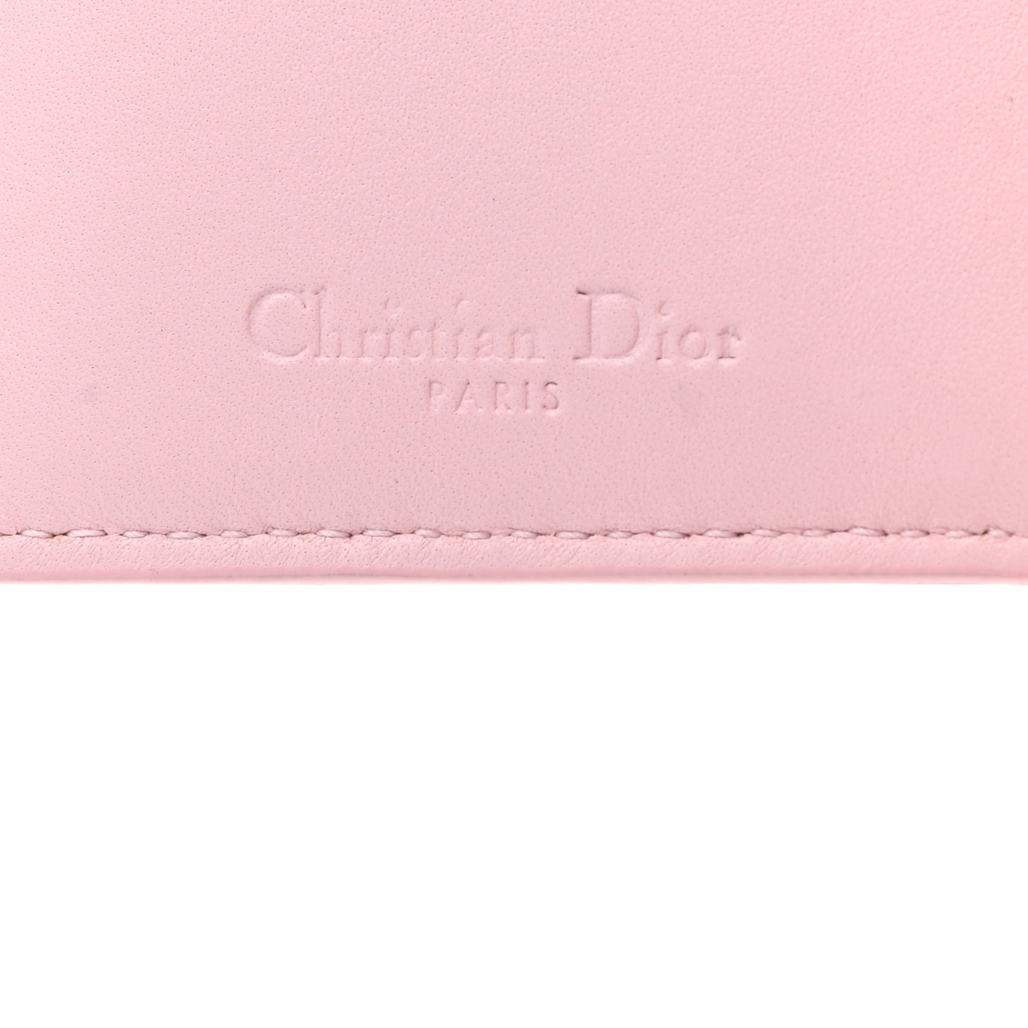 Lambskin Cannage Lucky Badge Eden Wallet Pink