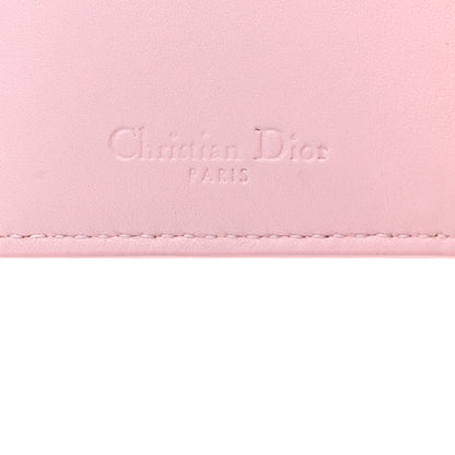 Christian Dior Lambskin Cannage Lucky Badge Eden Wallet Pink 6 of 7
