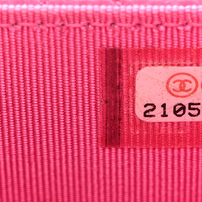 Chanel Caviar Quilted Wallet on Chain WOC Dark Pink 8 of 11