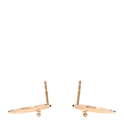 Hermes 18K Rose Gold MM Echappee Earrings 3 of 5