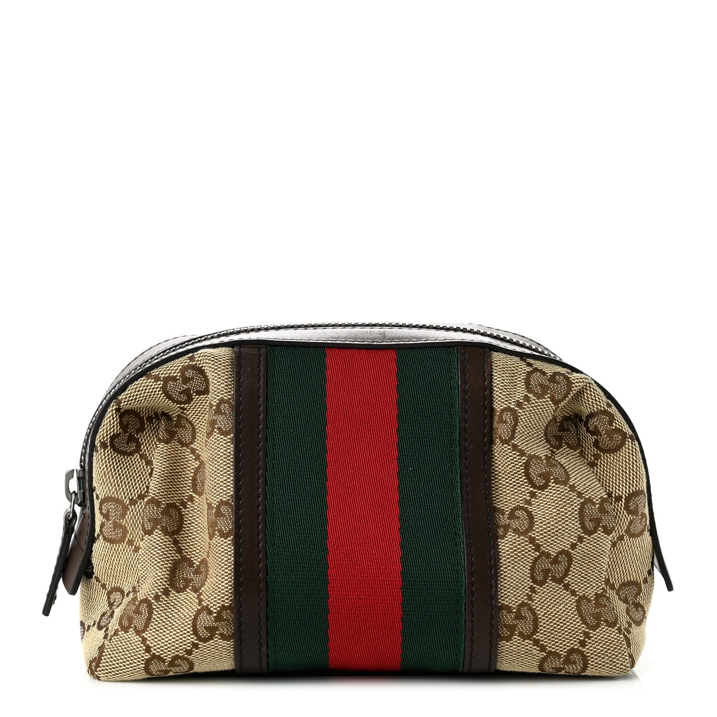 Monogram Web Small Cosmetic Case Dark Brown