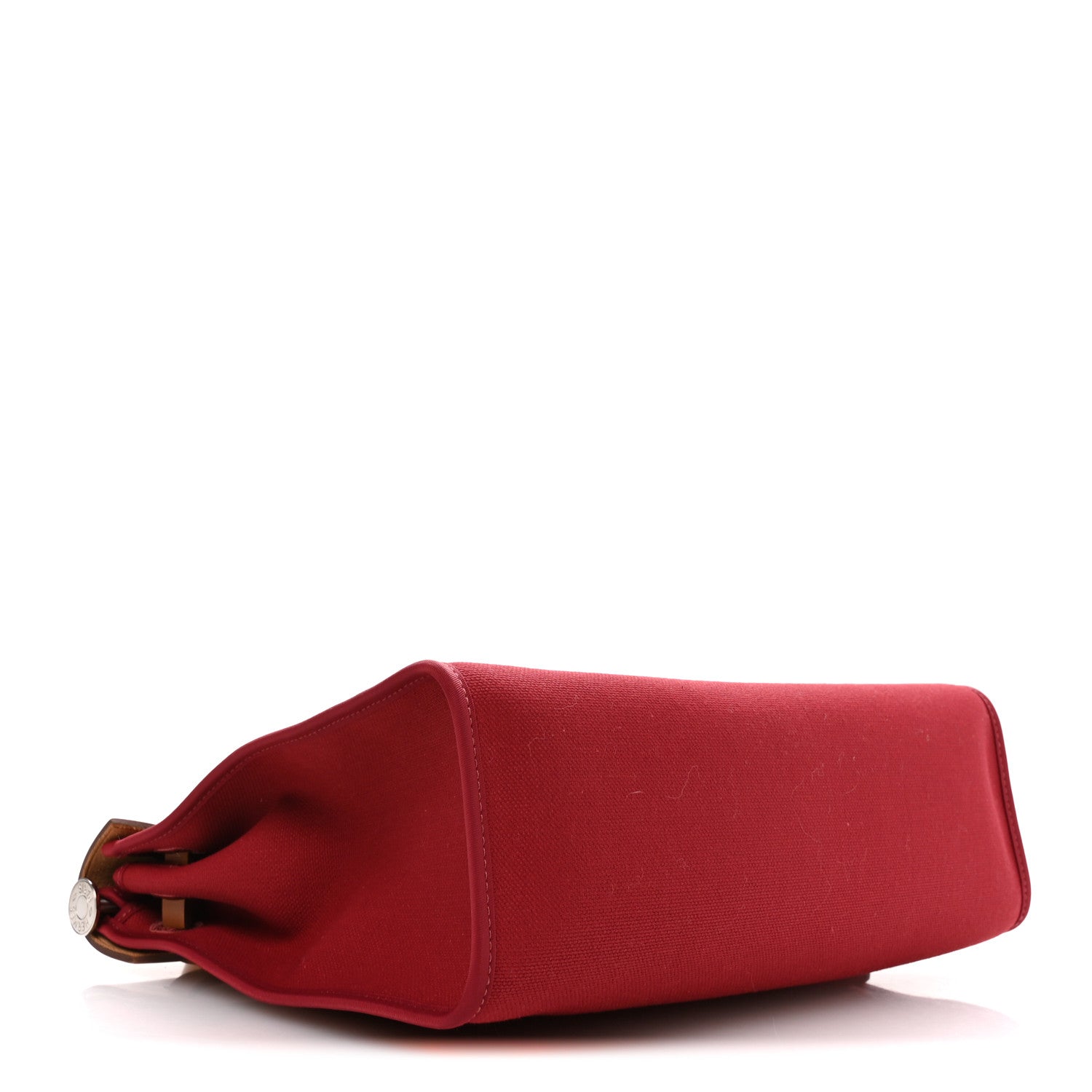 Hermes Vache Hunter Toile Herbag Zip 31 PM Rouge Grenat Natural 5 of 12