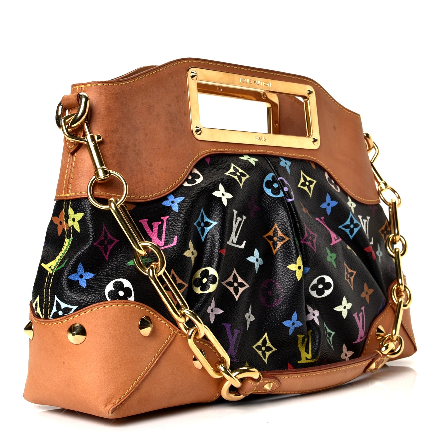 Louis Vuitton Monogram Multicolor Judy MM Black 2 of 4