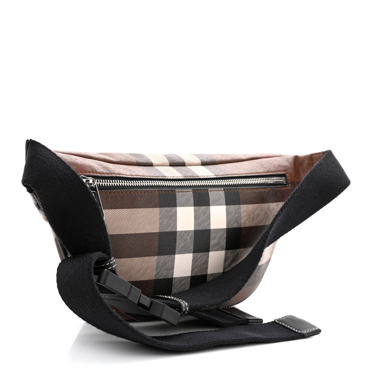 E-canvas Check Cason Bum Bag Dark Birch Brown