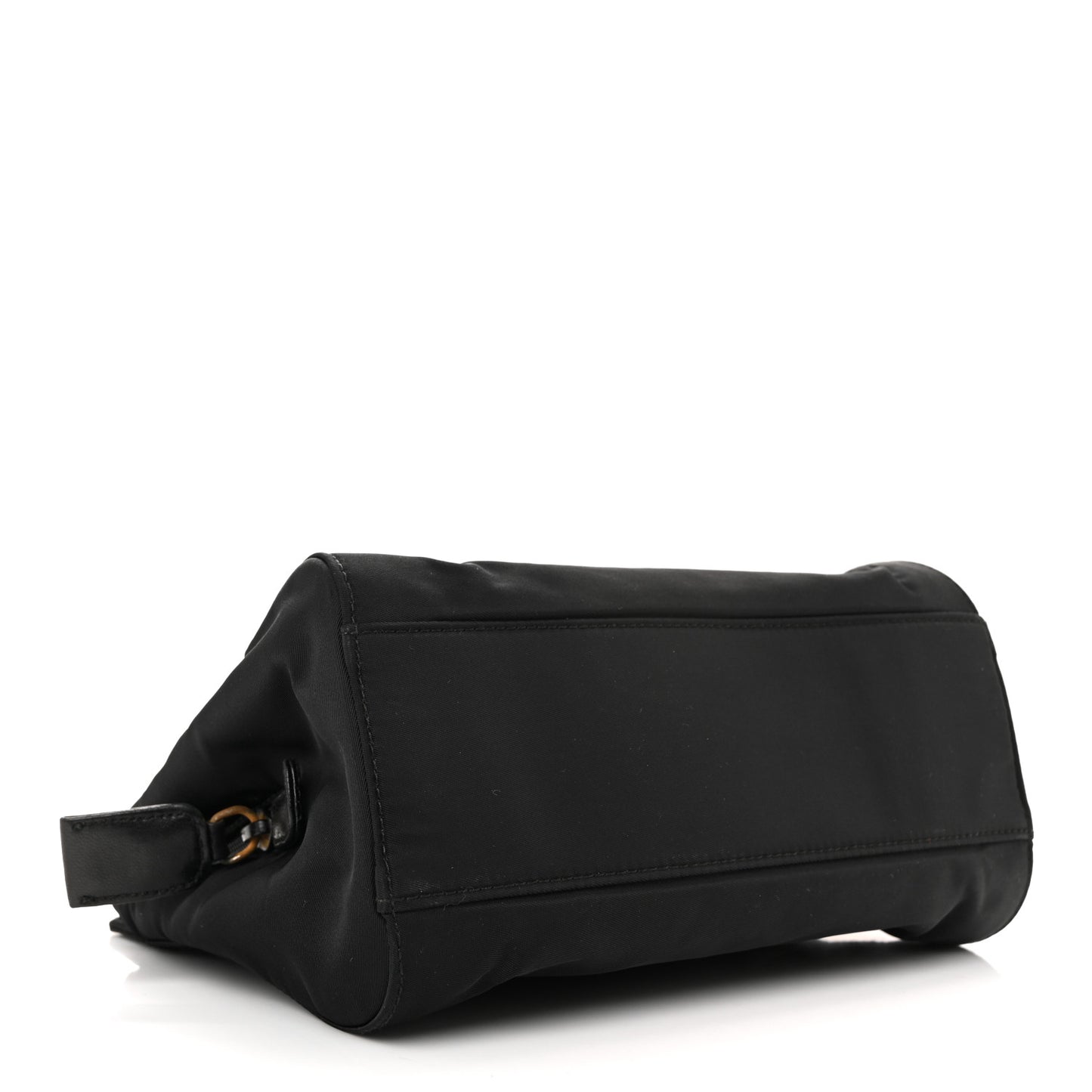 Tessuto Nylon Acciaio Chain Shoulder Bag Black