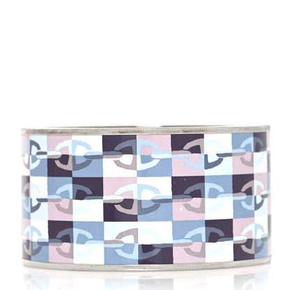 Hermes Enamel Printed Extra Wide Optique Chaine D'Ancre Bracelet 70 3 of 5