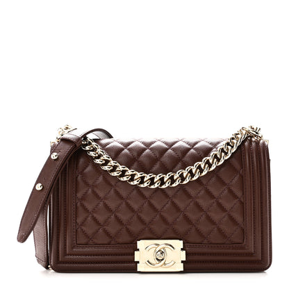 Chanel Caviar Quilted Medium Boy Flap Brown 1 of 11