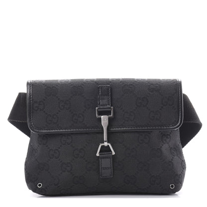 Gucci GG Monogram Web Flight Belt Bag Black 1 of 9
