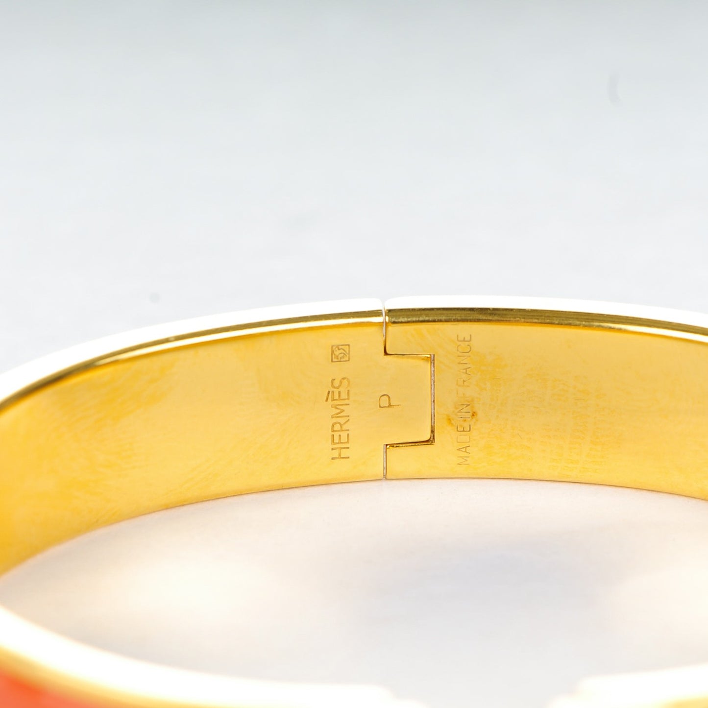Enamel Narrow Clic Clac H Bracelet PM Orange