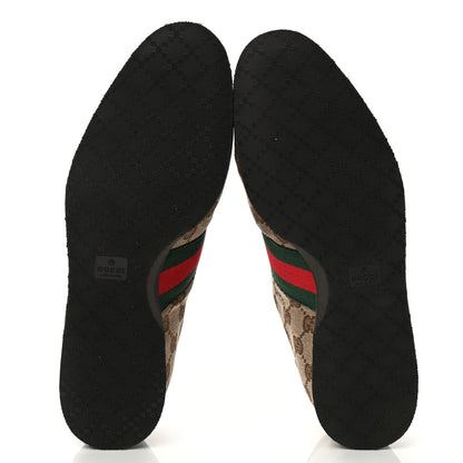 Gucci GG Monogram Suede Vintage Web Womens Sneakers 8 Dark Chestnut 5 of 9