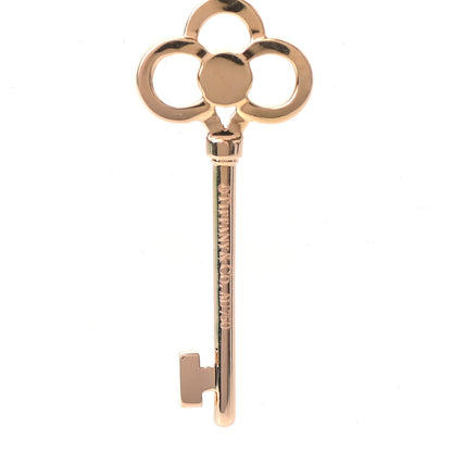 Tiffany 18K Rose Gold Diamond Crown Key Pendant Necklace 4 of 8