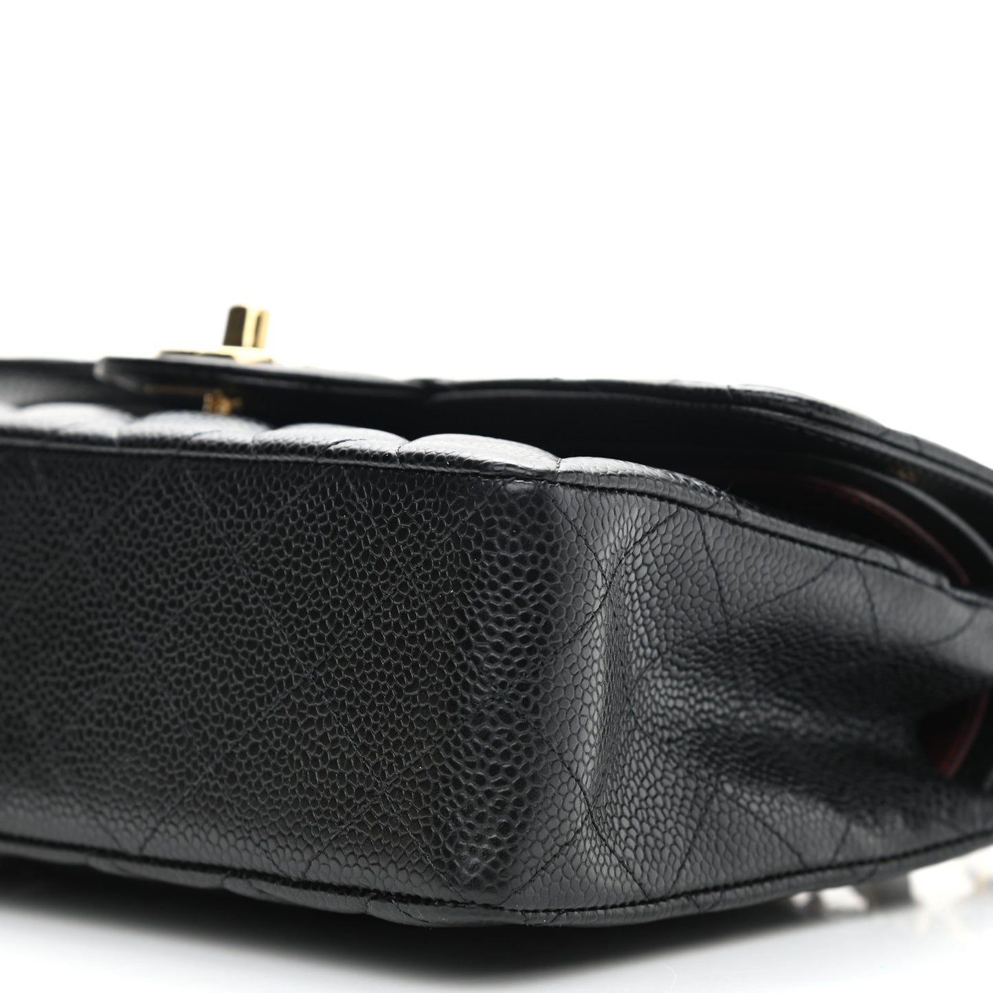Caviar Quilted Small Double Flap Black