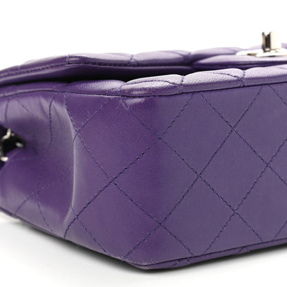Chanel Lambskin Quilted Mini Rectangular Flap Purple 9 of 14