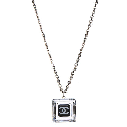Chanel Lucite CC Square Charm Necklace 1 of 8