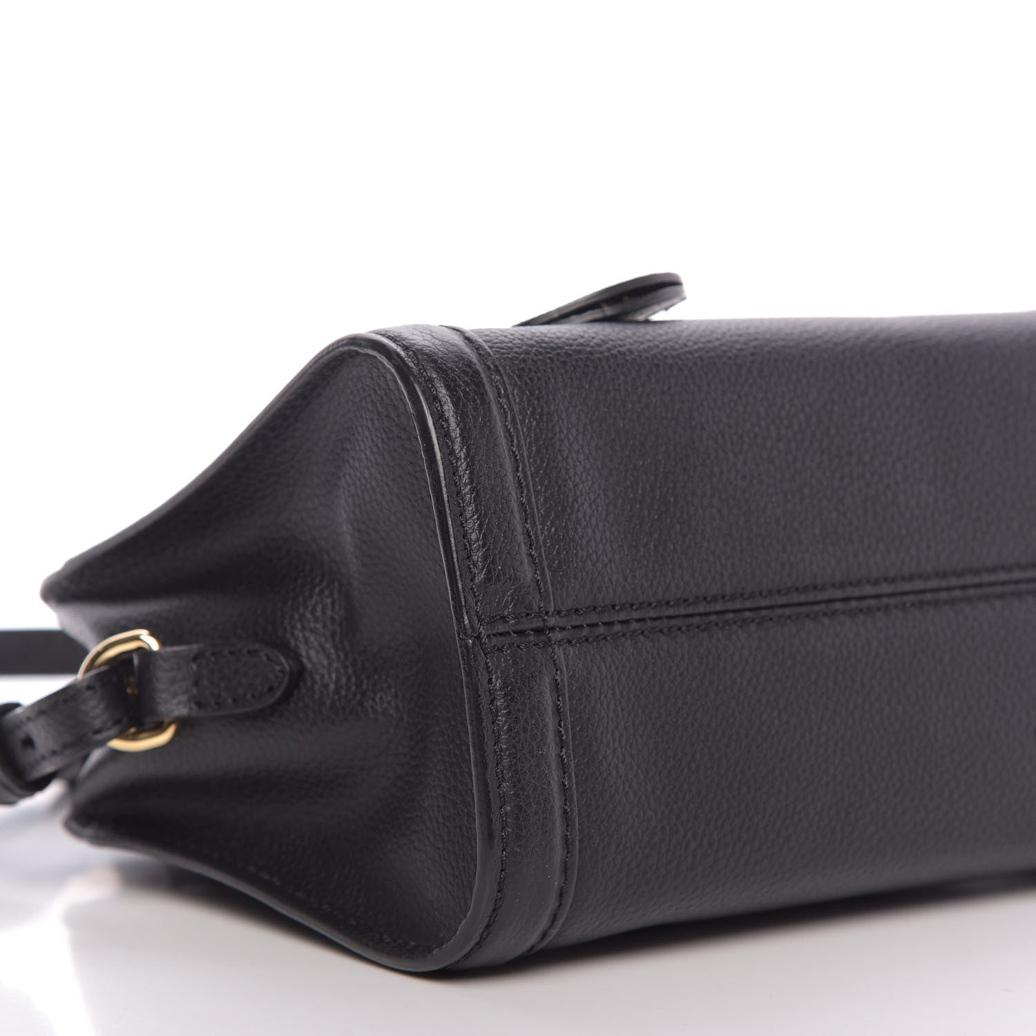 Alexander McQueen Pebbled Calfskin Mini Padlock Tote Black 6 of 10