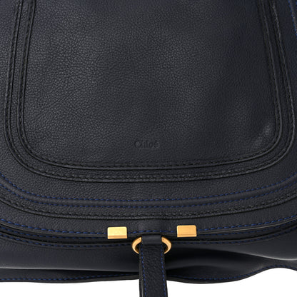 Chloe Calfskin Large Marcie Satchel Royal Navy 8 of 12