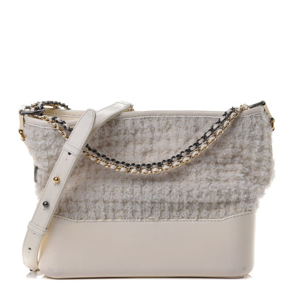 Chanel Tweed Calfskin Medium Gabrielle Hobo Ivory 1 of 4