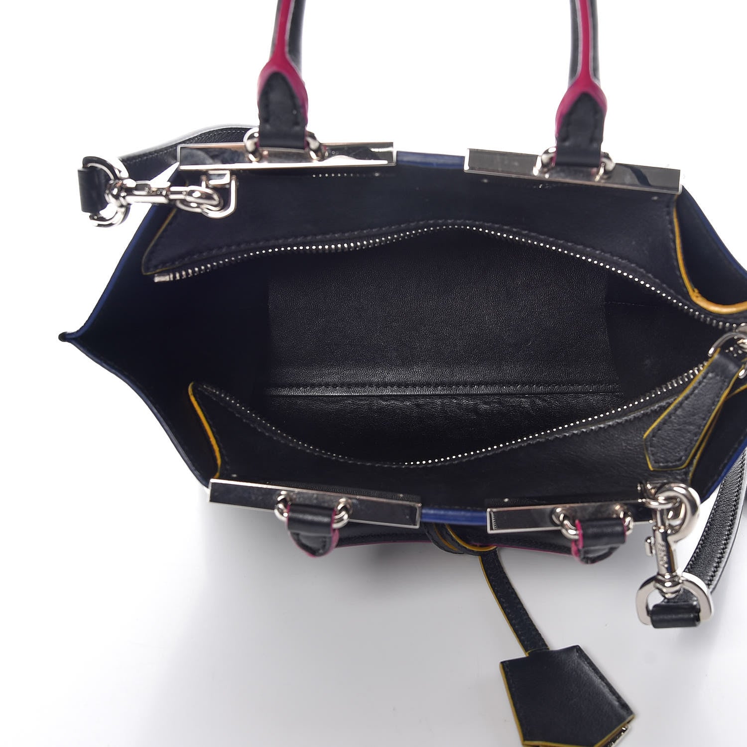 Fendi Vitello Dolce Mini 3Jours Tote Black 8 of 11