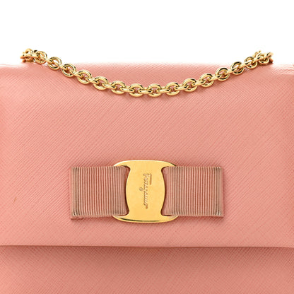 Salvatore Ferragamo Hammered Calfskin Mini Vara Bow Crossbody Bag Pink 8 of 16