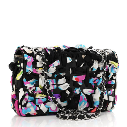 Chanel Silk Lambskin Ribbon Classic Flap Bag Turquoise Multicolor 2 of 11