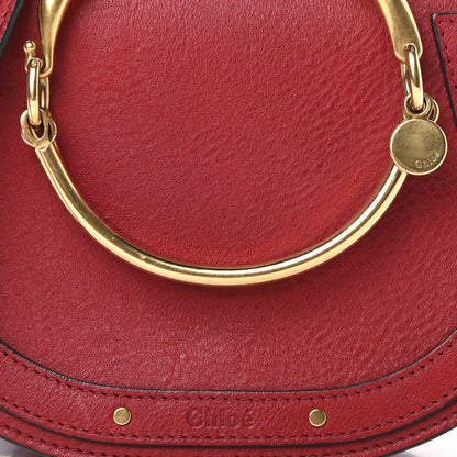 Chloe Calfskin Suede Small Nile Bracelet Bag Intense Red 8 of 13