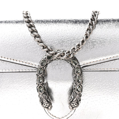Gucci Metallic Calfskin Super Mini Dionysus Shoulder Bag Silver 8 of 10