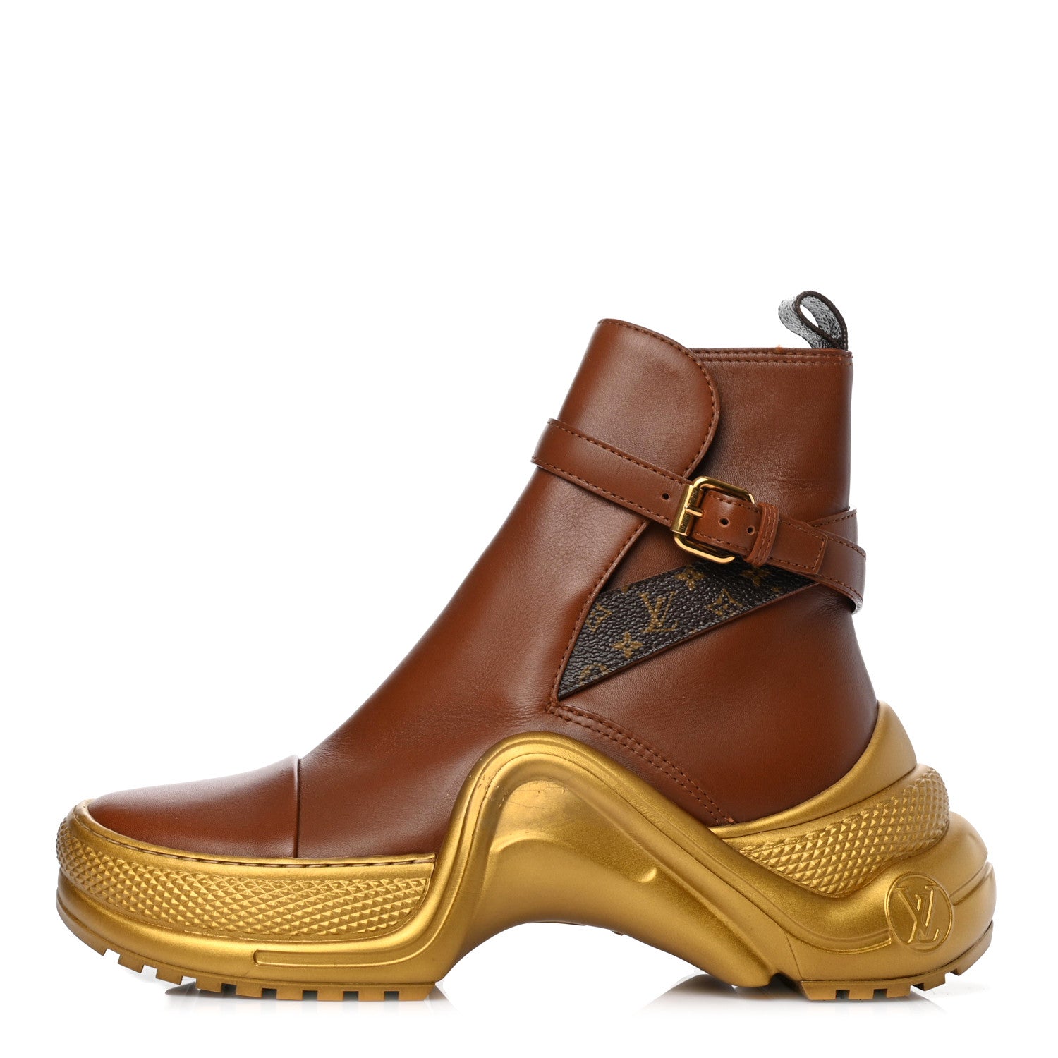 Louis Vuitton Calfskin LV Archlight Ankle Boots 37 Cognac Brown 1 of 8