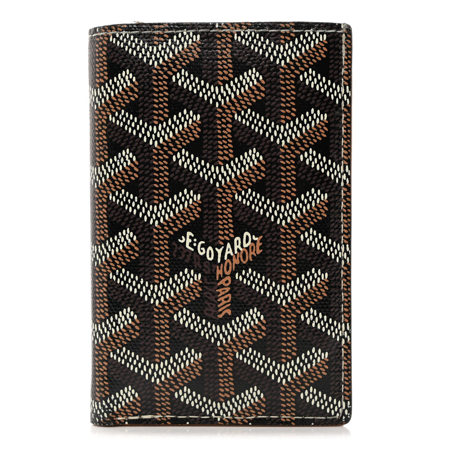 Goyardine Saint Pierre Card Holder Black Gold