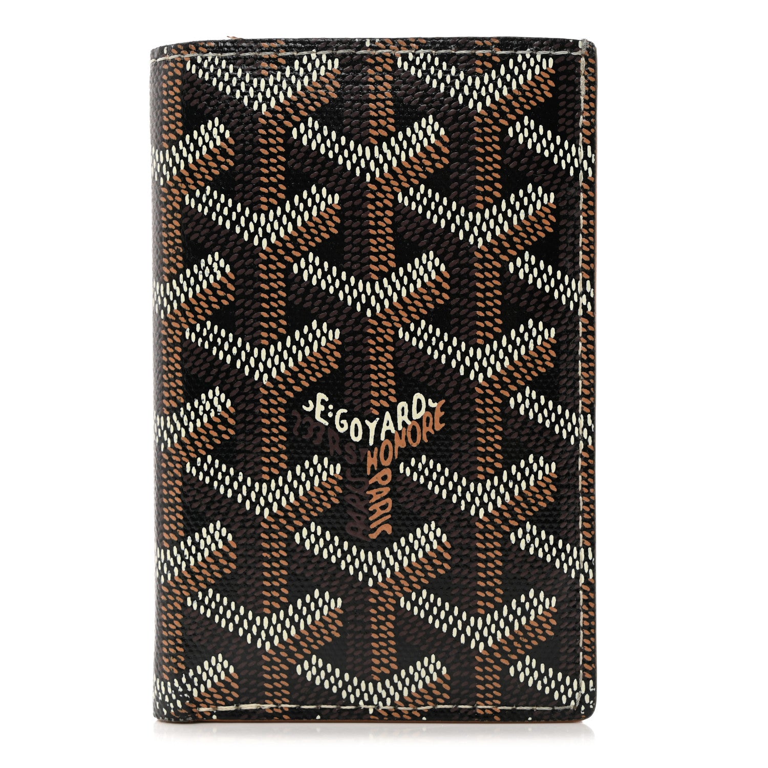 Goyard Goyardine Saint Pierre Card Holder Black Gold 1 of 8