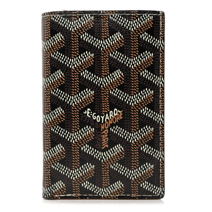 Goyard Goyardine Saint Pierre Card Holder Black Gold 1 of 8