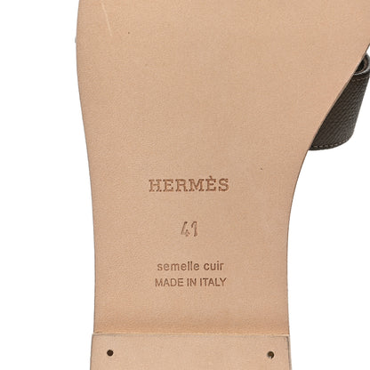 Hermes Epsom Oran Sandals 41 Etoupe 6 of 9