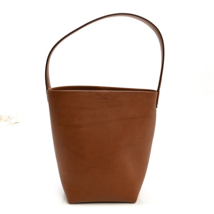 The Row Polished Saddle Calfskin Small N/S Park Tote Dark Cuir 1 of 9